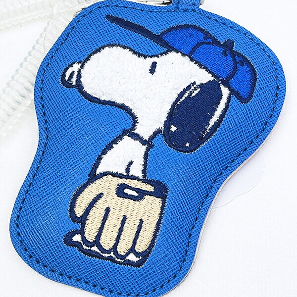 スヌーピー ダイカットパスケース ベースボール ブルー 定期入れ SNOOPY