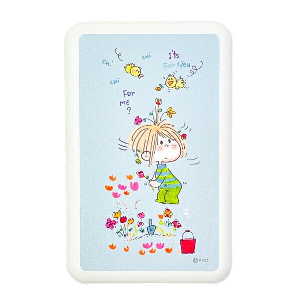 水森亜土 MagSafe対応ワイアレスリチウム充電器（5000mAh） ブルー モバイルバッテリー スマホ用品