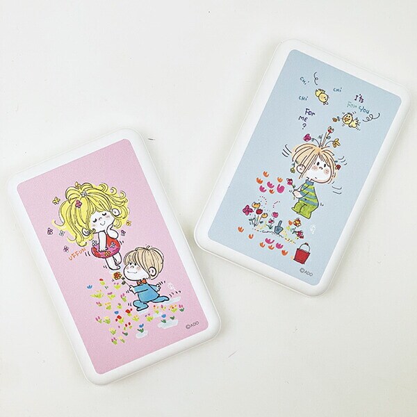 水森亜土 MagSafe対応ワイアレスリチウム充電器（5000mAh） ブルー モバイルバッテリー スマホ用品