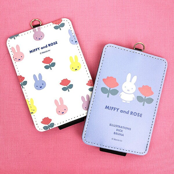 ミッフィー  MIFFYandROSE ICカードケース 総柄 社員証 定期入れ