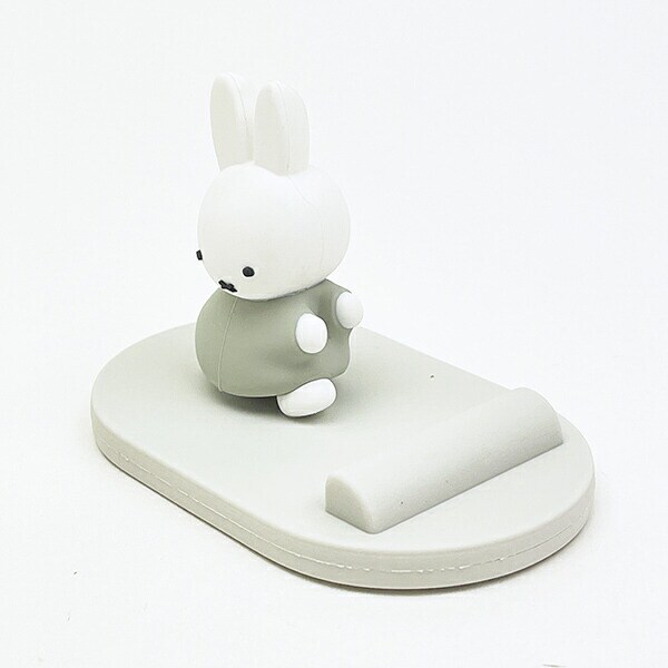 ミッフィー miffy マスコットモバイルスタンド グレー