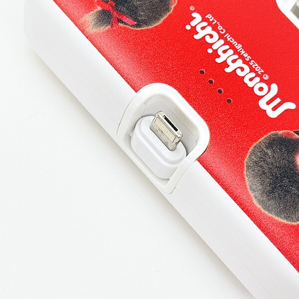 モンチッチ Type-C コネクタ付きリチウムイオン充電器  （レッド） スマホ