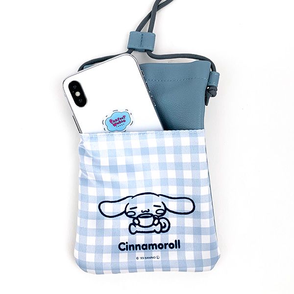 サンリオ シナモロール IIIIpocket スマートフォンポーチ スマホ用品 ショルダー ブルー Sanrio