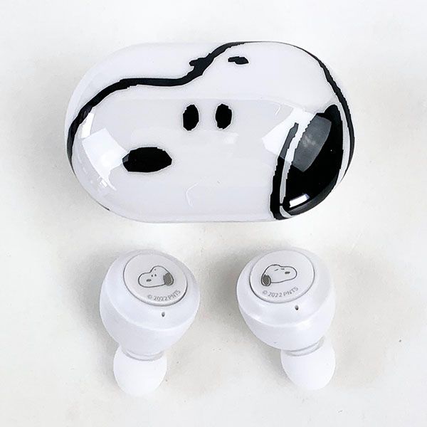 スヌーピー PEANUTS 完全ワイヤレス ステレオイヤホン アップ ワイヤレスイヤホン Bluetooth ホワイト