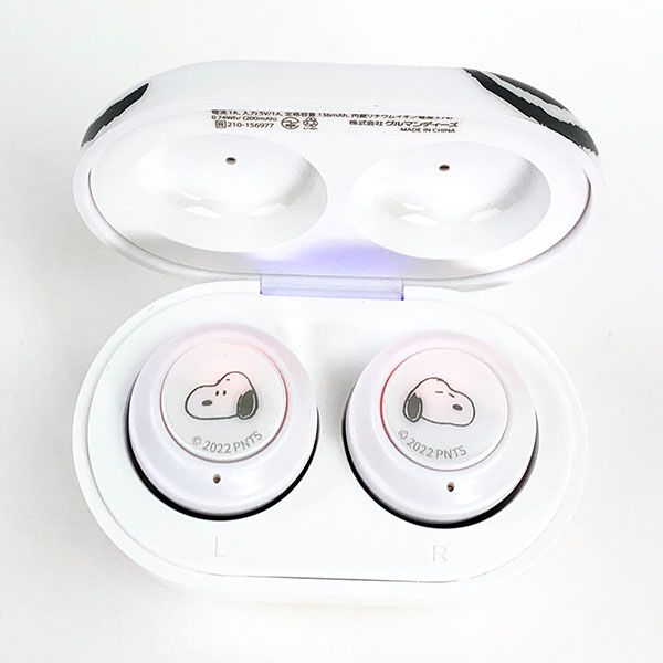 スヌーピー PEANUTS 完全ワイヤレス ステレオイヤホン アップ ワイヤレスイヤホン Bluetooth ホワイト