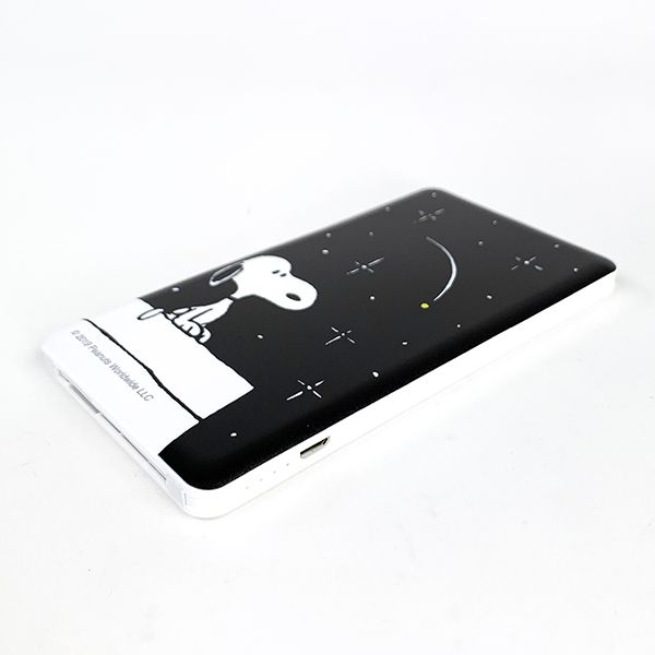 peanuts スヌーピー ピーナッツ　リチウム充電器 モバイルバッテリー ブラック