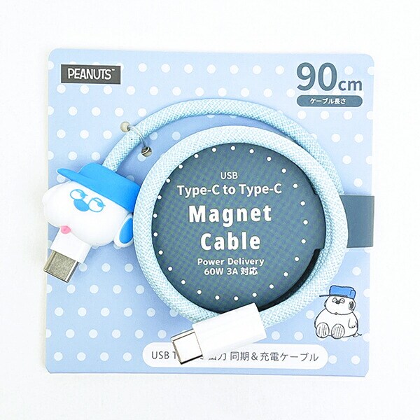 スヌーピー オラフ マスコットマグネットケーブル (Type-C to Type-C)  スマホ用品 SNOOPY