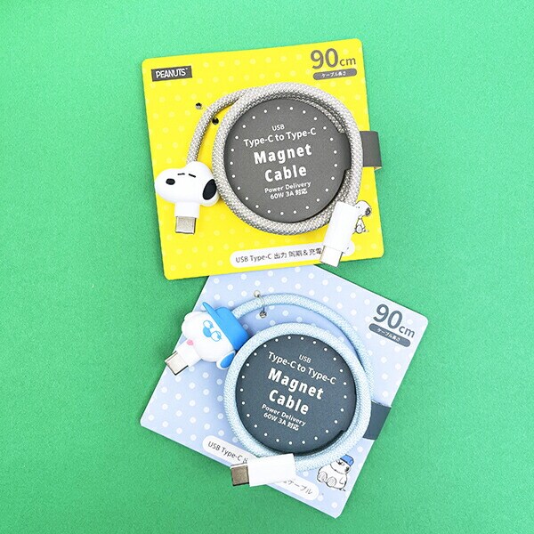 スヌーピー オラフ マスコットマグネットケーブル (Type-C to Type-C)  スマホ用品 SNOOPY