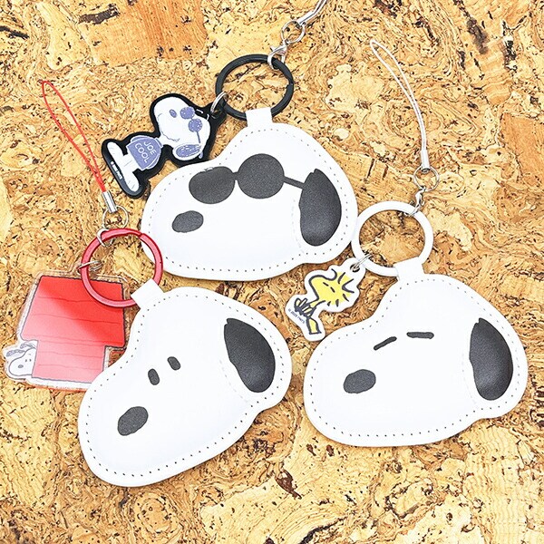 スヌーピー ドッグハウス PUレザーストラップ キーホルダー スマホ SNOOPY