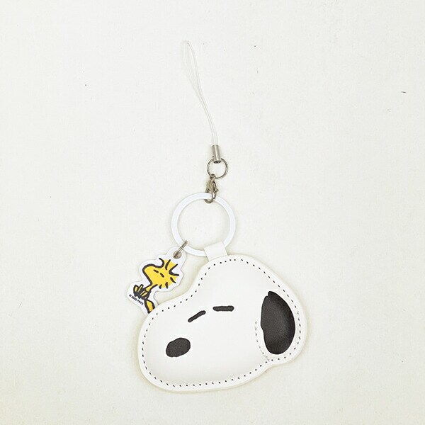 スヌーピー ウッドストック PUレザーストラップ キーホルダー スマホ SNOOPY