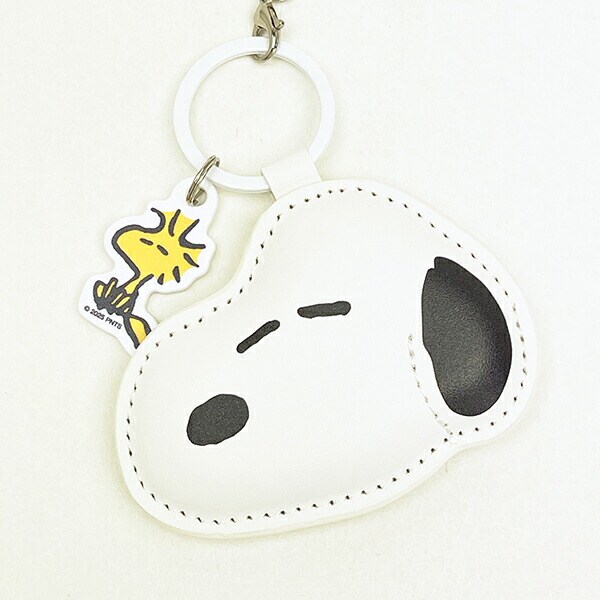 スヌーピー ウッドストック PUレザーストラップ キーホルダー スマホ SNOOPY