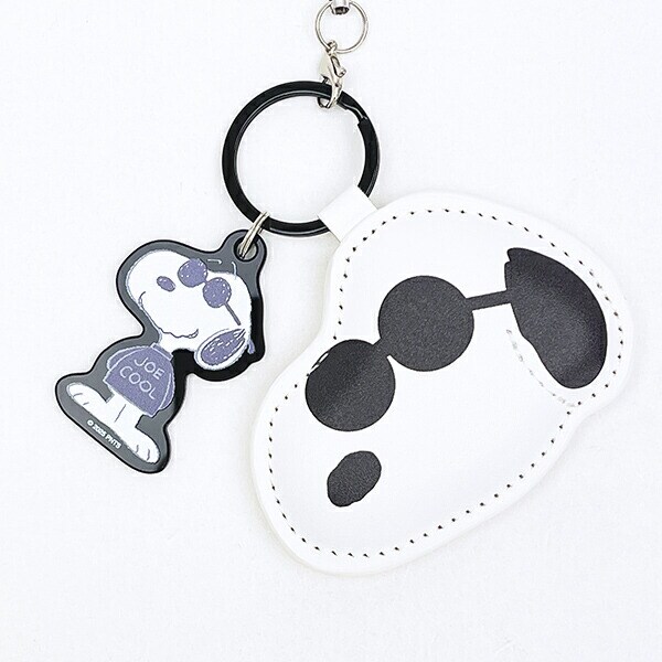 スヌーピー ジョー・クール PUレザーストラップ キーホルダー スマホ SNOOPY