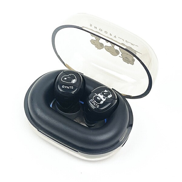 スヌーピー 完全ワイヤレスステレオイヤホン(ブラック) スマホ用品 SNOOPY