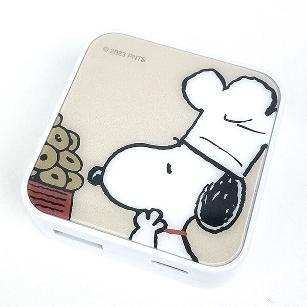 スヌーピー USB ACアダプタ- ベージュ 充電 スマホ関連 SNOOPY