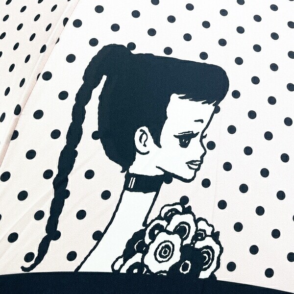 内藤ルネ 傘 ピンク 雨傘 レイン用品 雨具 ドーム型 長傘