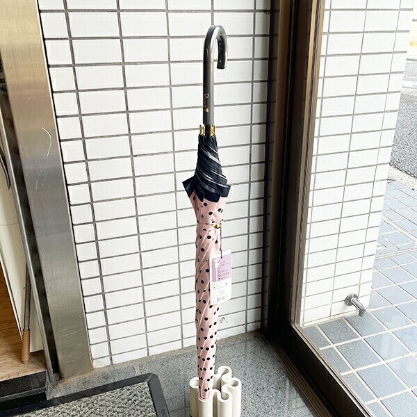 内藤ルネ 傘 ピンク 雨傘 レイン用品 雨具 ドーム型 長傘