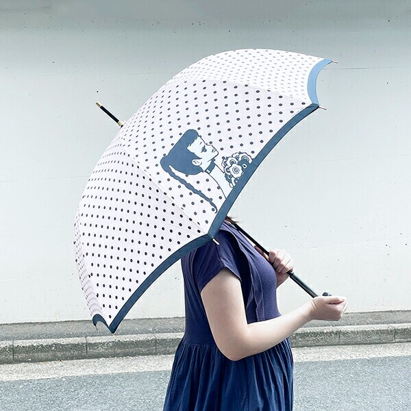 内藤ルネ 傘 ピンク 雨傘 レイン用品 雨具 ドーム型 長傘