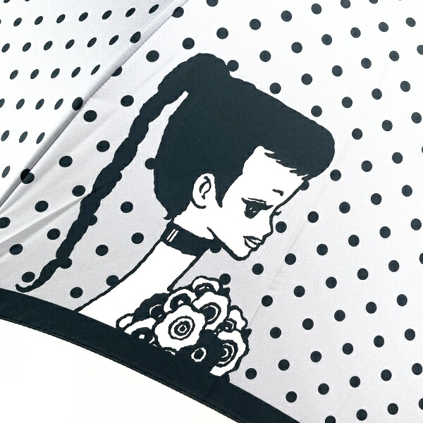 内藤ルネ 傘 グレー 雨傘 レイン用品 雨具 ドーム型 長傘