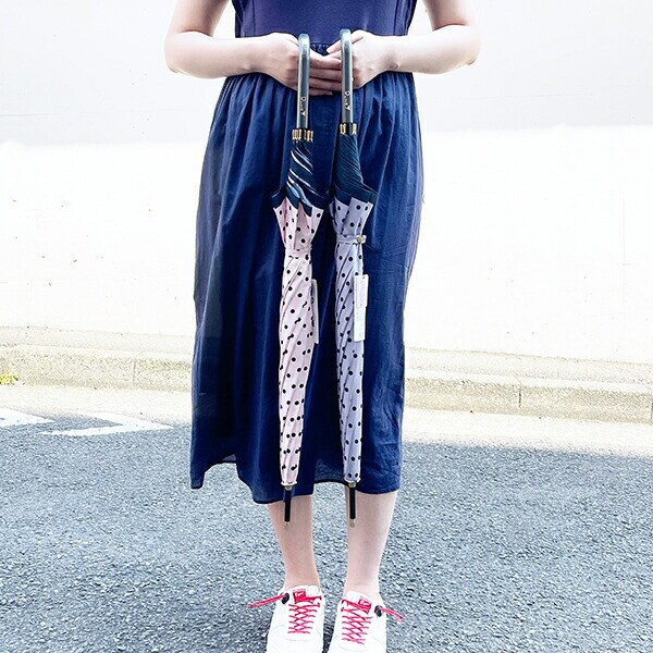 内藤ルネ 傘 グレー 雨傘 レイン用品 雨具 ドーム型 長傘