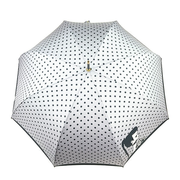 内藤ルネ 傘 グレー 雨傘 レイン用品 雨具 ドーム型 長傘