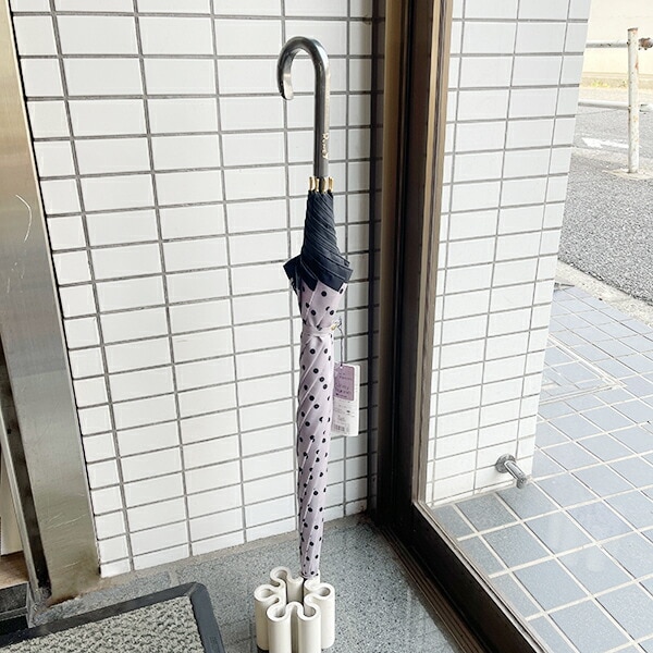 内藤ルネ 傘 グレー 雨傘 レイン用品 雨具 ドーム型 長傘