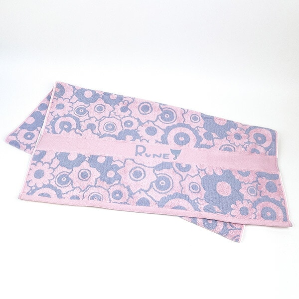 内藤ルネ バスタオル（花） ピンク レトロ RUNE
