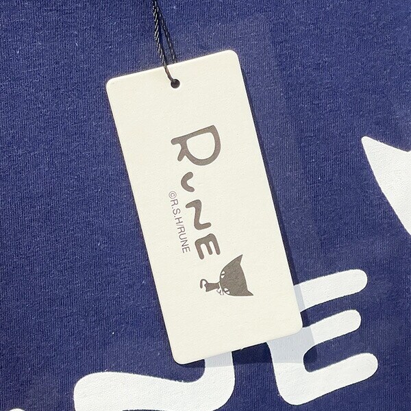 内藤ルネ Tシャツ（S)   ネイビー ねこ レトロ RUNE