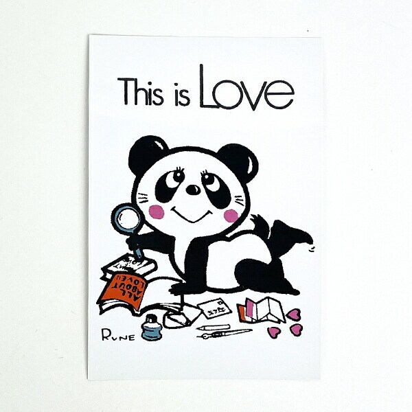 内藤ルネ This is LOVE ポストカード 文具