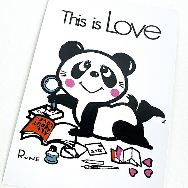 内藤ルネ This is LOVE ポストカード 文具