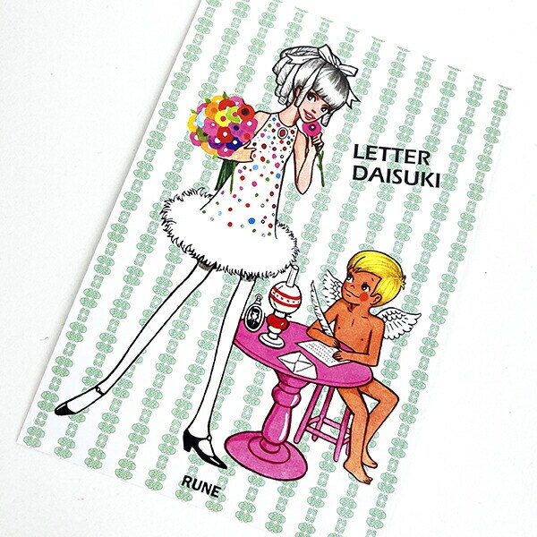 内藤ルネ ANGEL＆GIRL ポストカード 文具