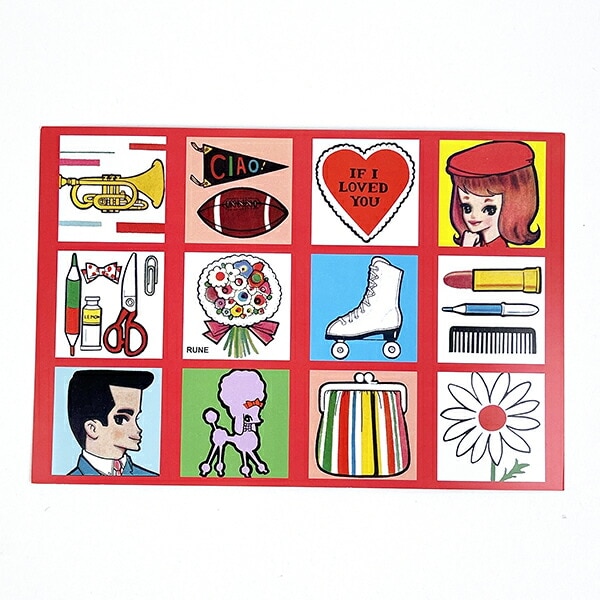 内藤ルネ サインブック ポストカード 文具