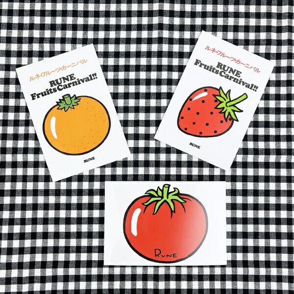 内藤ルネ フルーツカーニバル（イチゴ） ポストカード 文具