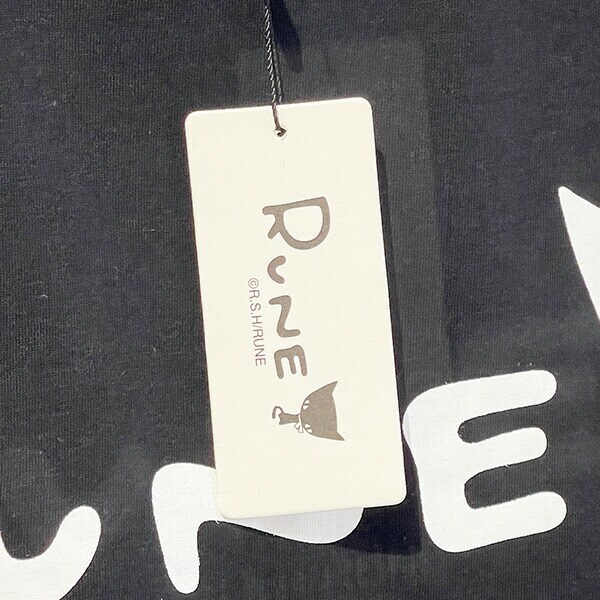 内藤ルネ Tシャツ（S)   ブラック ねこ レトロ RUNE