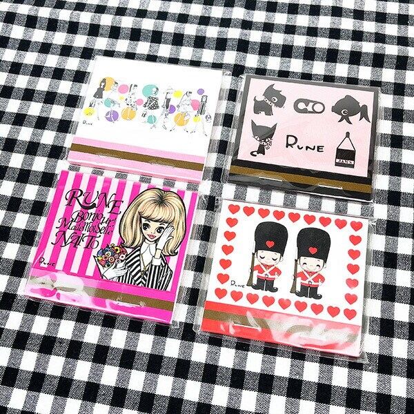 内藤ルネ マッチメモ 少女7人 メモ帳 文具 RUNE