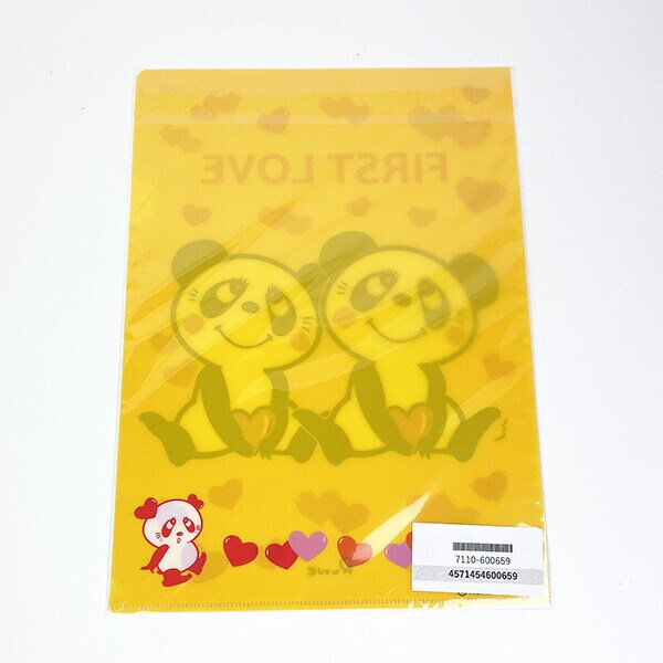 内藤ルネ ハートパンダ A4クリアファイル 文具 レトロ RUNE