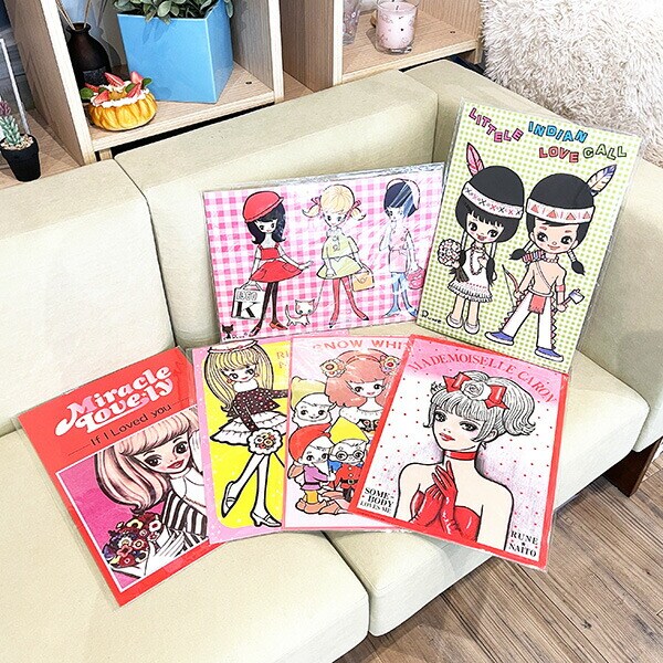 内藤ルネ ストライプ　フラワー B4ポスター インテリア レトロ RUNE