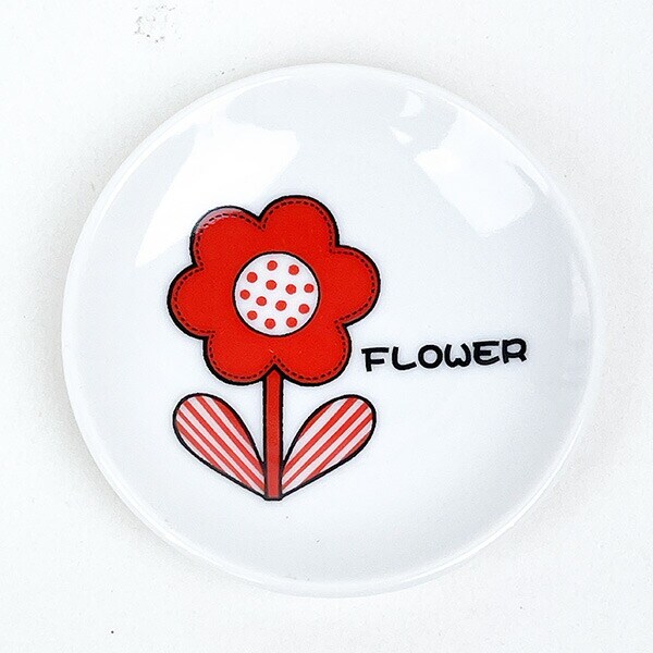 内藤ルネ ミニチュア カップソーサー (Flower) ホワイト キッチン RUNE