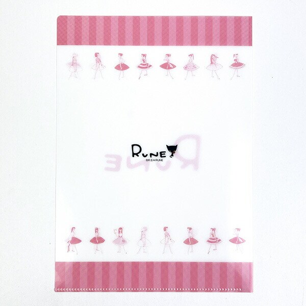 内藤ルネ A5クリアファイル ガールズ 文具 RUNE