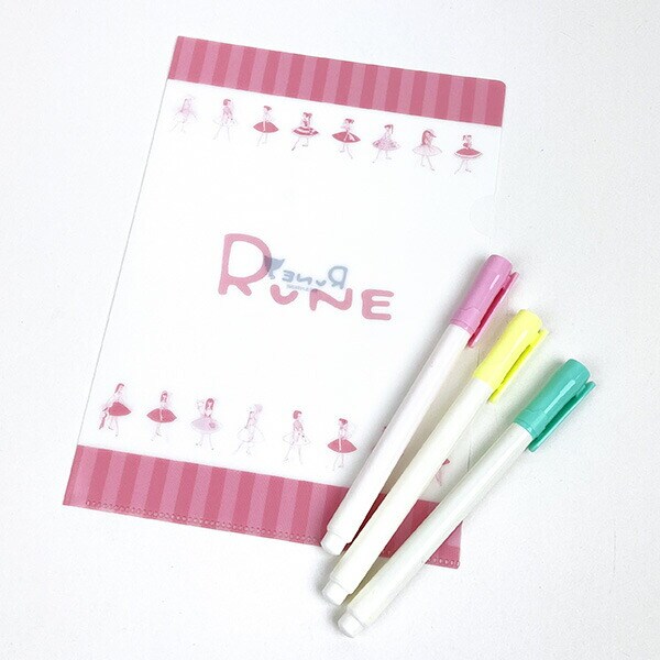 内藤ルネ A5クリアファイル ガールズ 文具 RUNE