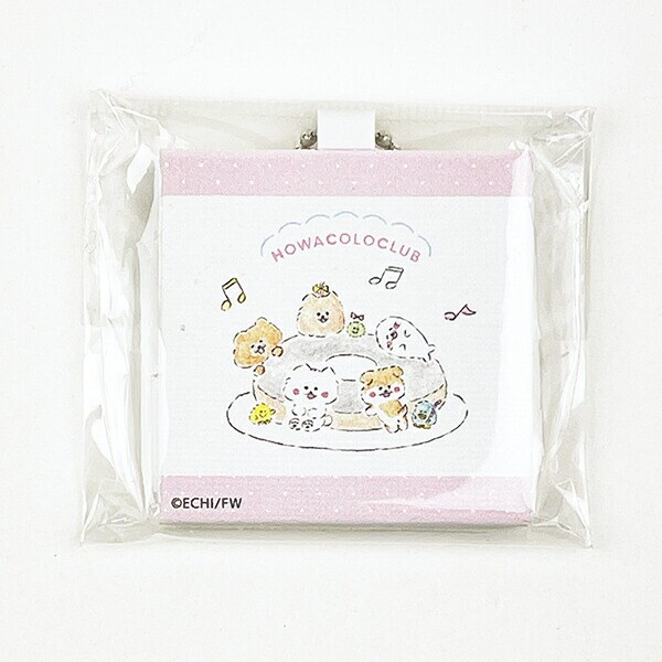 ほわころくらぶ キャンバスキーホルダー ドーナツ ホワイト