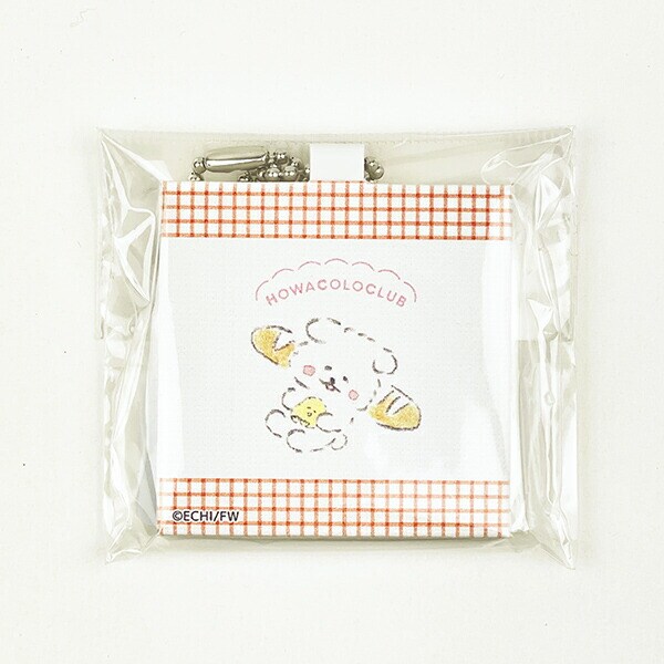 ほわころくらぶ キャンバスキーホルダー フランスパン ホワイト