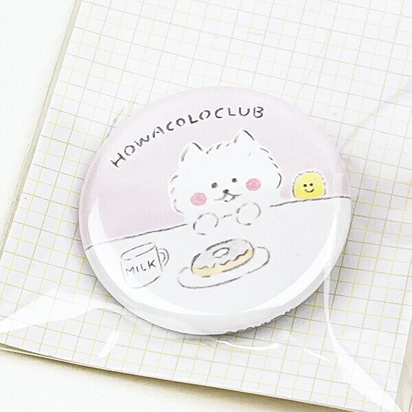 ほわころくらぶ 缶バッジ ドーナツ 32mm ピンク