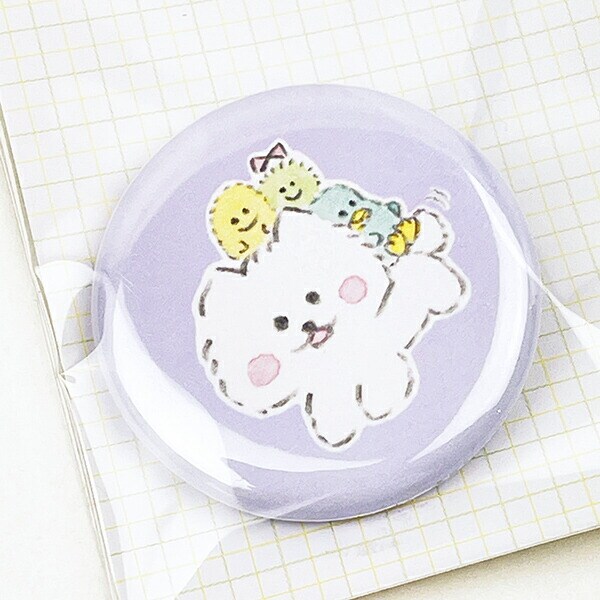 ほわころくらぶ 缶バッジ おんぶ 32mm パープル