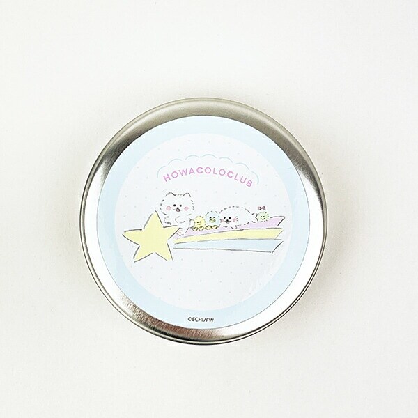 ほわころくらぶ 缶入りステッカー  (ブルー) 文具