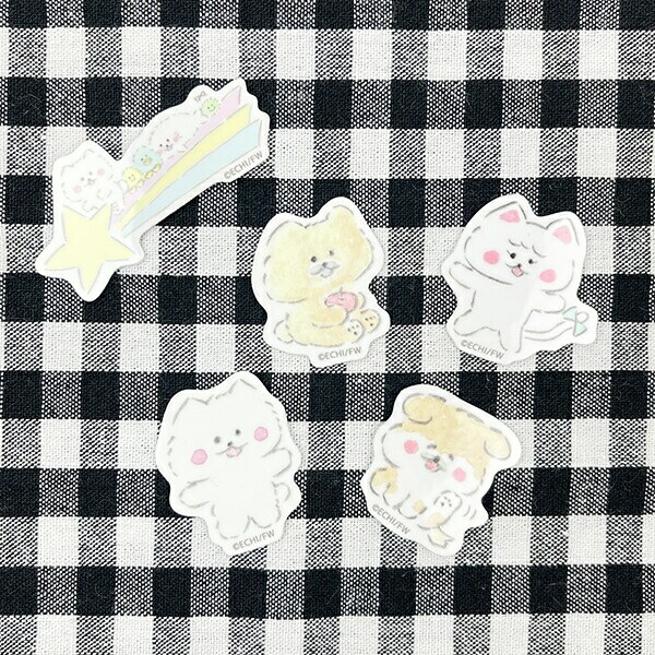 ほわころくらぶ 缶入りステッカー  (ブルー) 文具