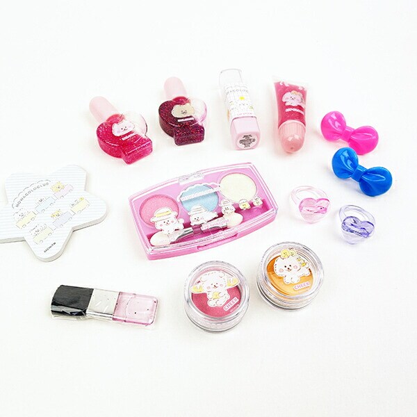 ほわころくらぶ ビニールバニティメイクバッグ ブルー キッズ