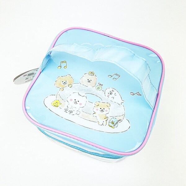 ほわころくらぶ ビニールバニティメイクバッグ ブルー キッズ