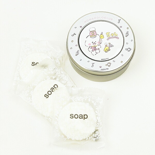 ほわころくらぶ 5周年マグネット付き ギフト缶 石鹸入り(A)