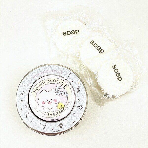 ほわころくらぶ  5周年マグネット付きギフト缶 石鹸入り B ハンドソープ ボディソープ