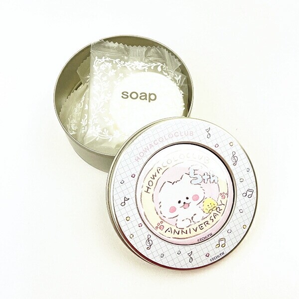 ほわころくらぶ  5周年マグネット付きギフト缶 石鹸入り B ハンドソープ ボディソープ